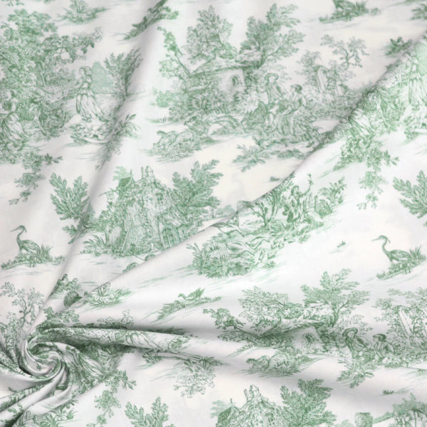 Matelas à poussette Toile de Jouy — Fait main & personnalisable